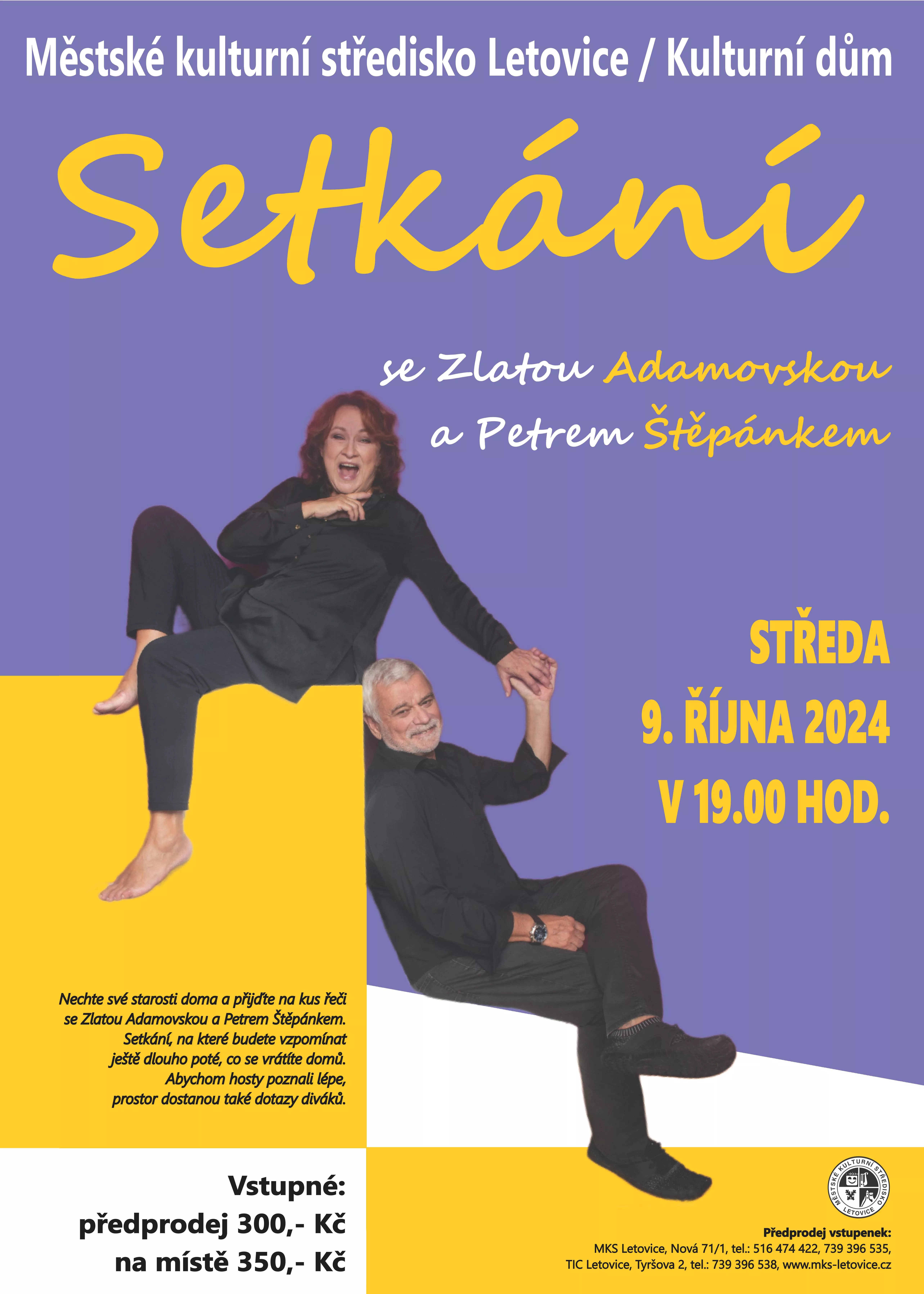 Setkání se Zlatou Adamovskou a Petrem Štěpánkem