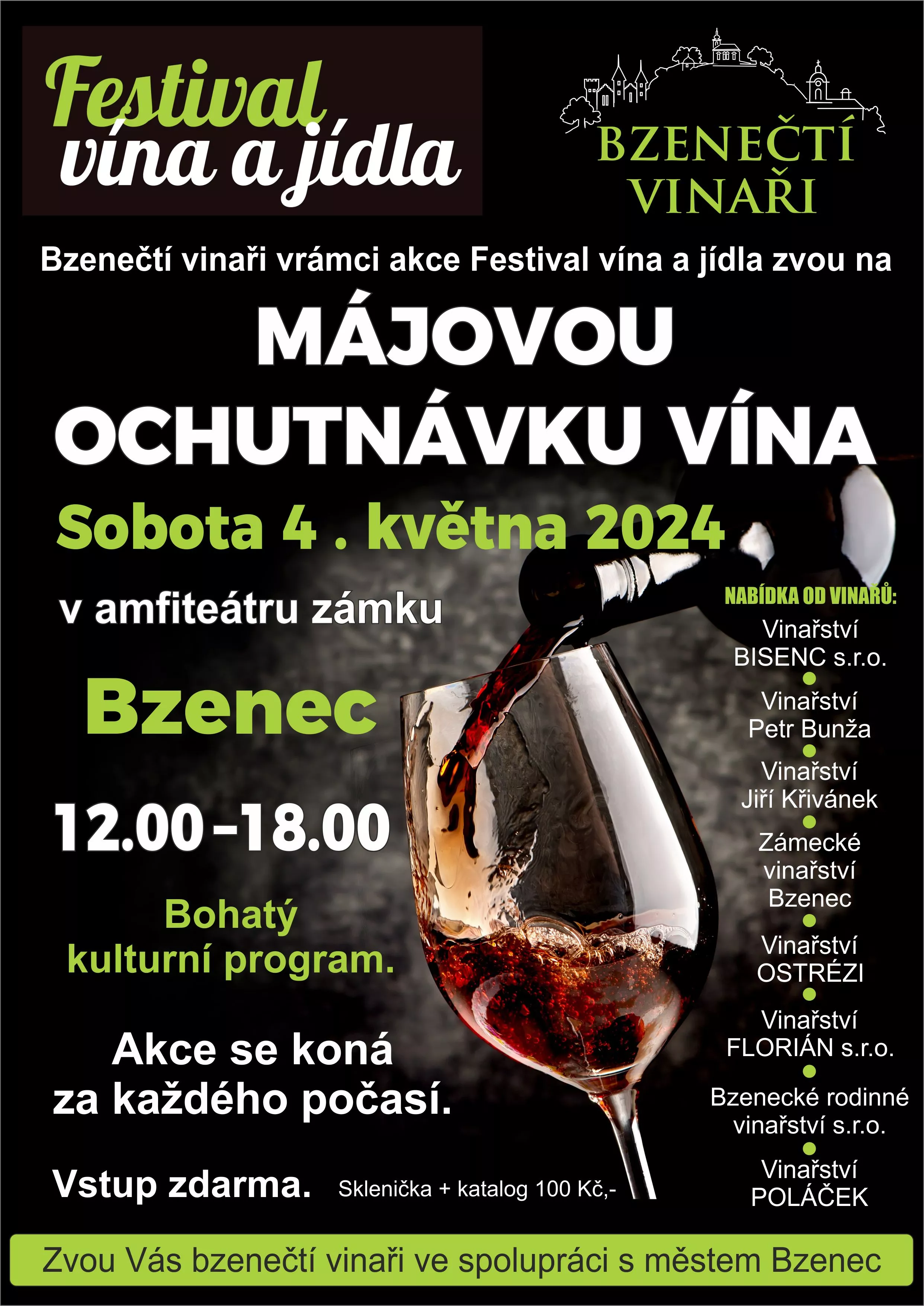 plakát_májová ochutnávka vín Bzenec