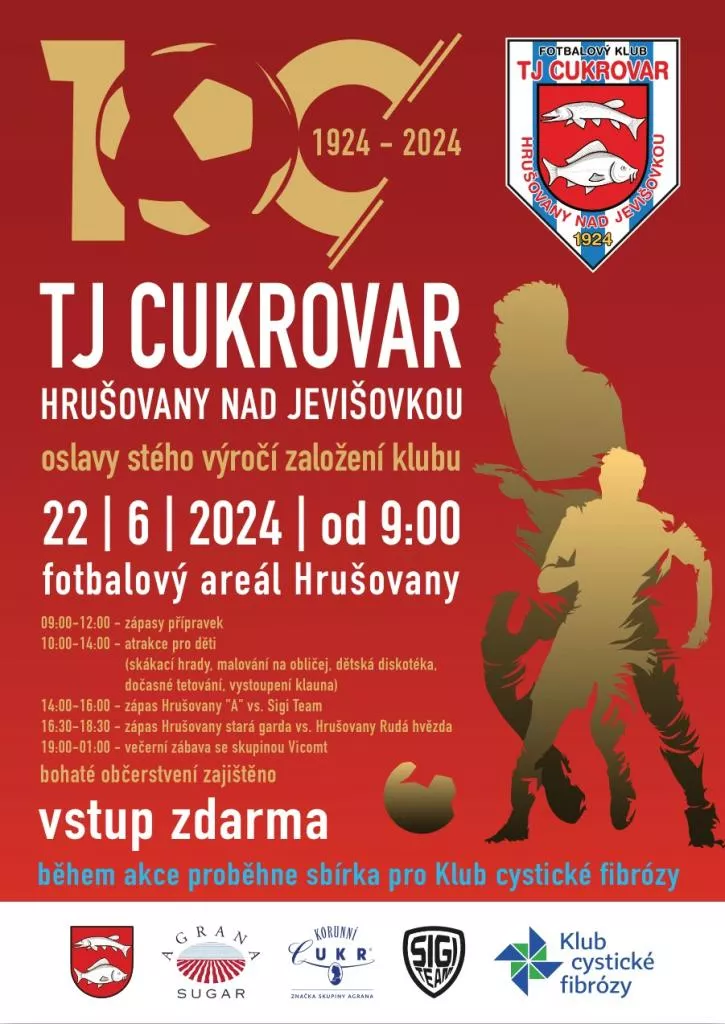 Oslavy stého výročí založení klubu TJ Cukrovar Hrušovany nad Jevišovkou