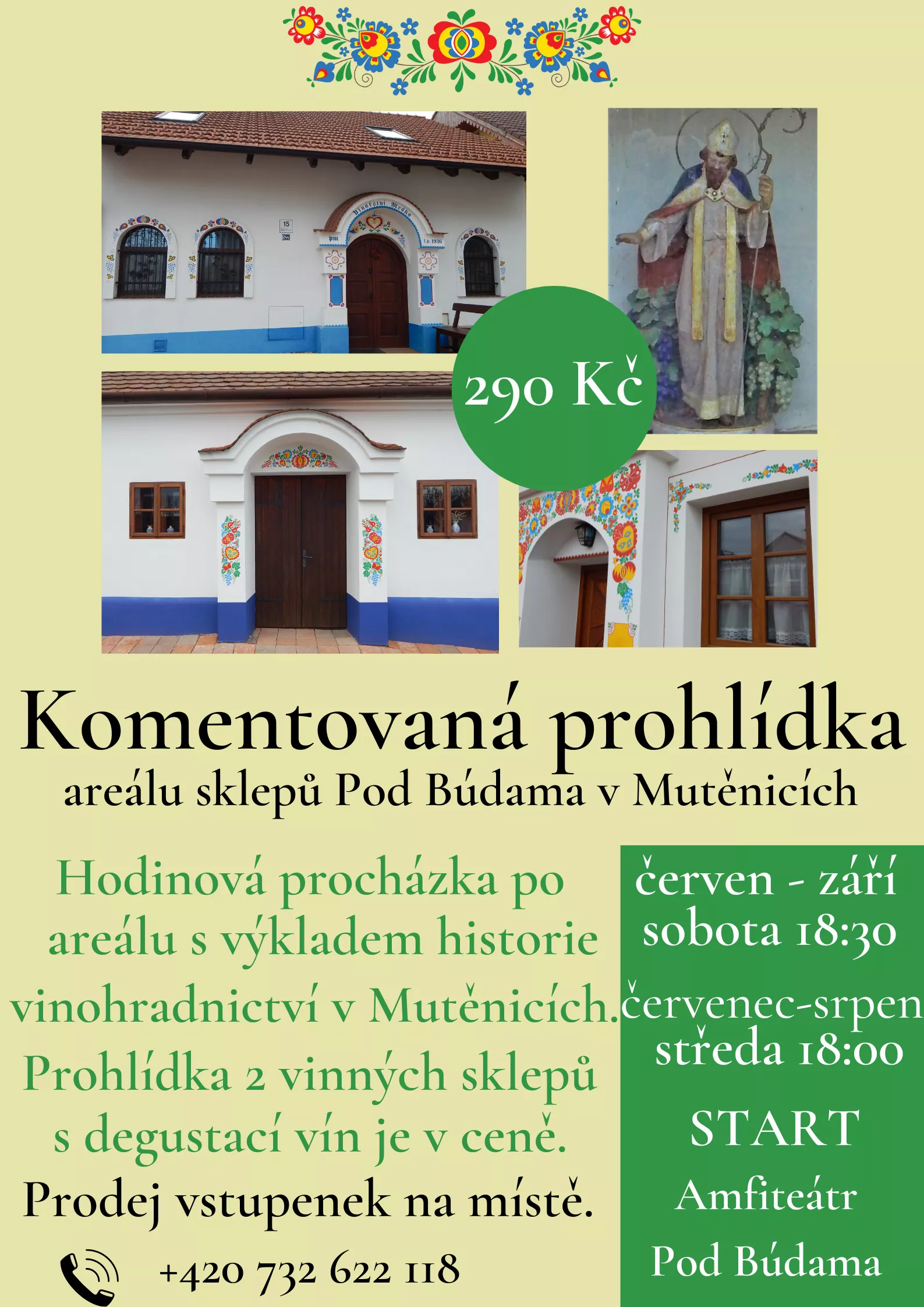 Komentovaná prohlídka areálu vinných sklepů v Mutěnicích s degustací vín