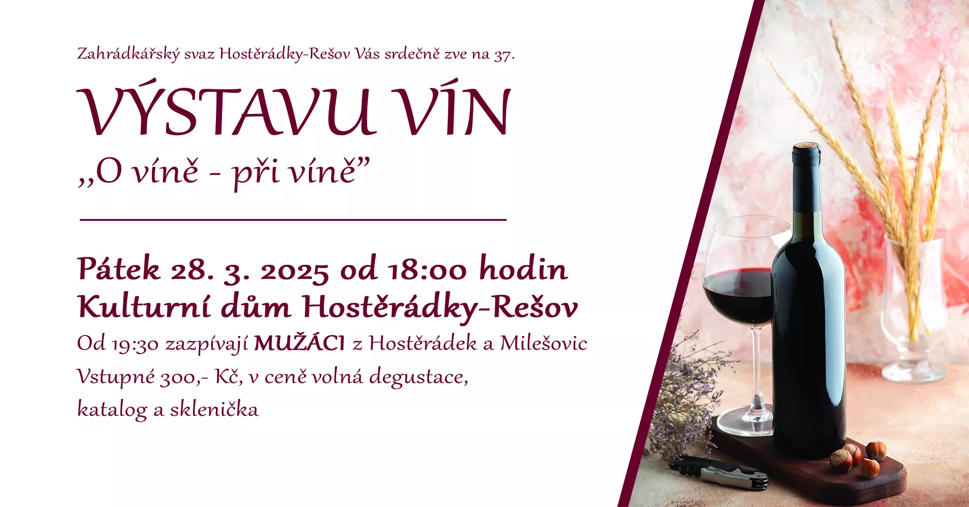 37. výstava vín Hostěrádky-Rešov