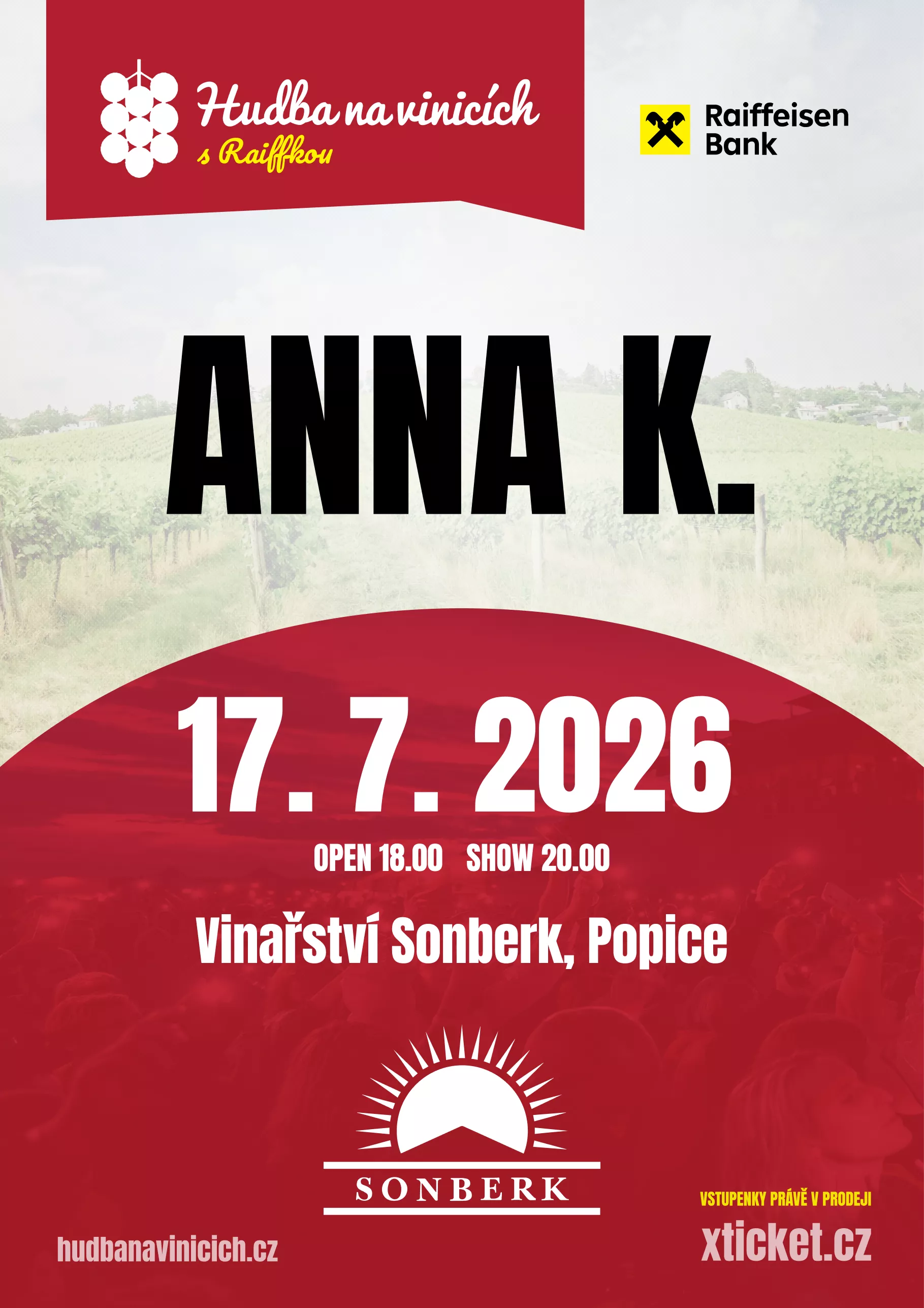 Hudba na vinicích: ANNA K. – Vinařství Sonberk