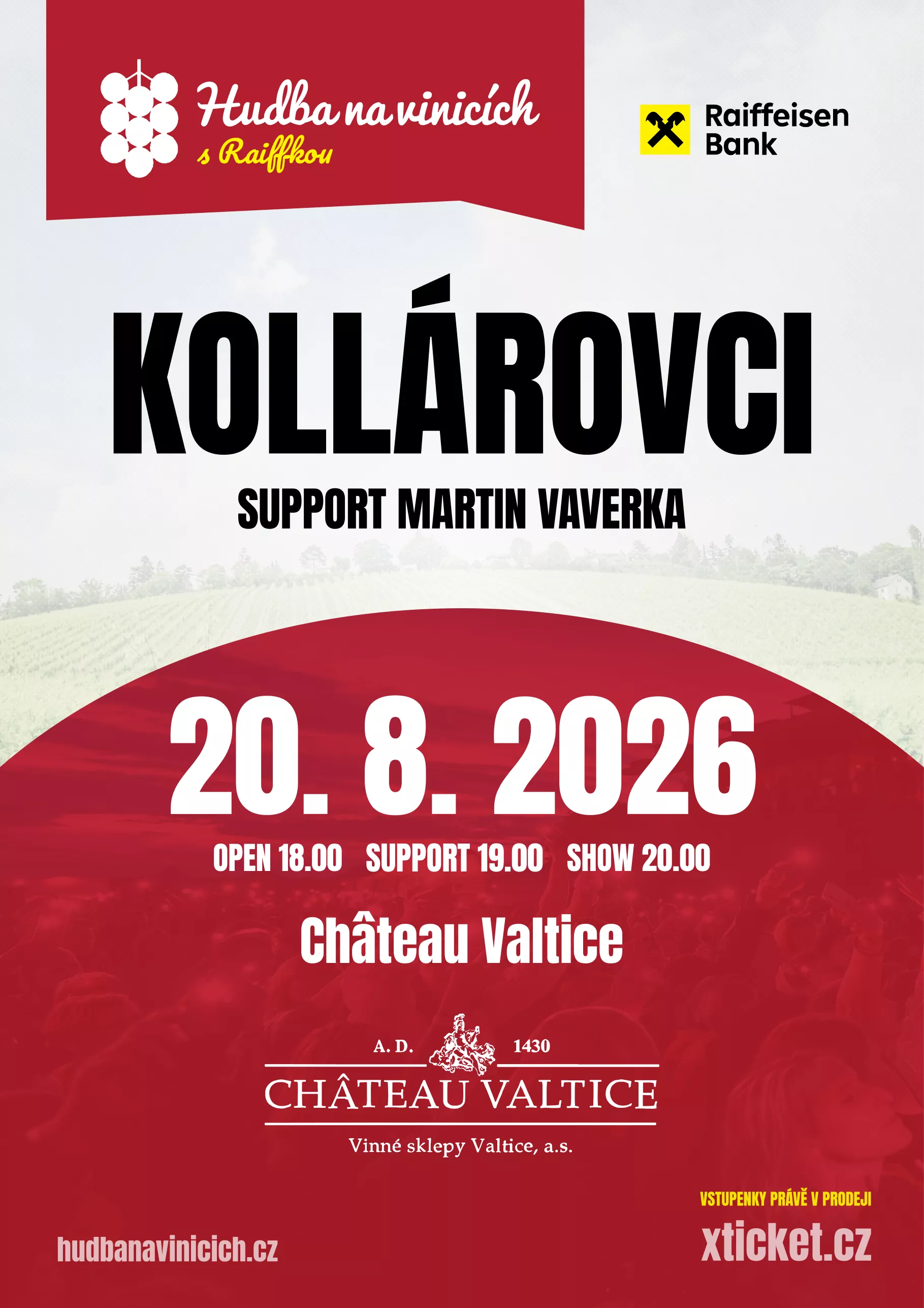 Hudba na vinicích: KOLLÁROVCI – CHÂTEAU VALTICE