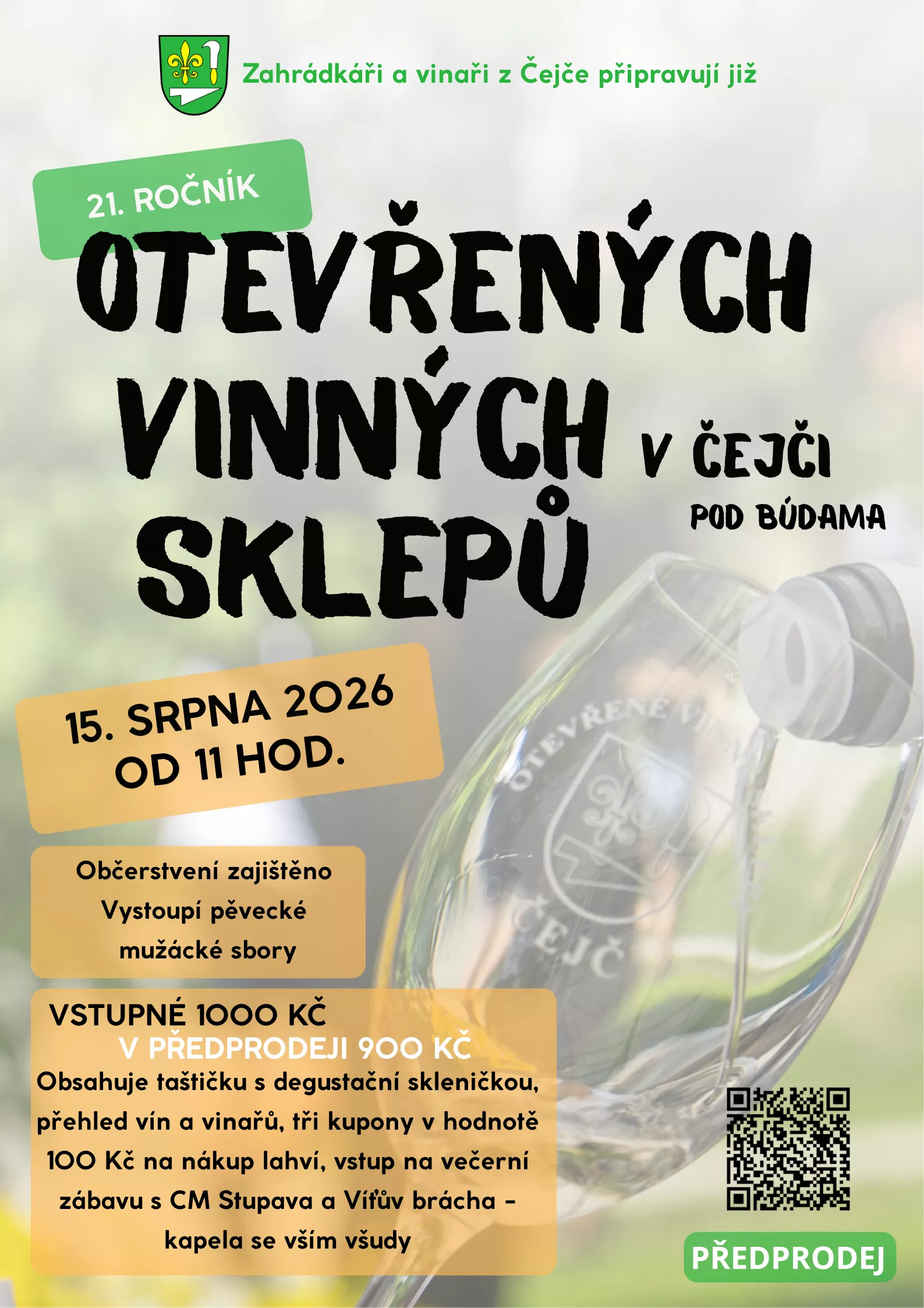21. otevřené vinné sklepy v Čejči