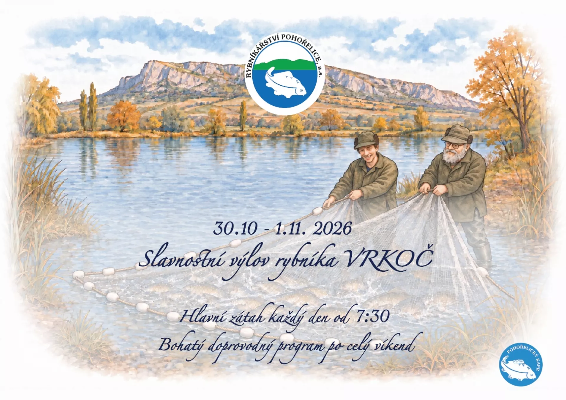 Výlov rybníka Vrkoč
