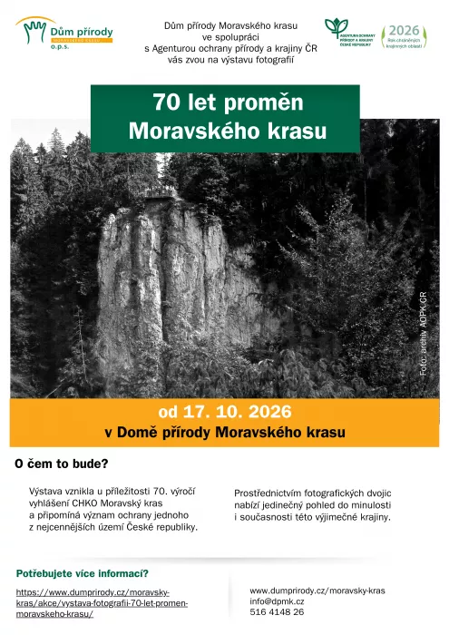 Plakát - Komentovaná procházka s Leošem Štefkou, autor: Dům přírody Moravského krasu